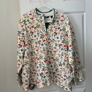 Lands' End Floral Button-Up Top - Multicolor